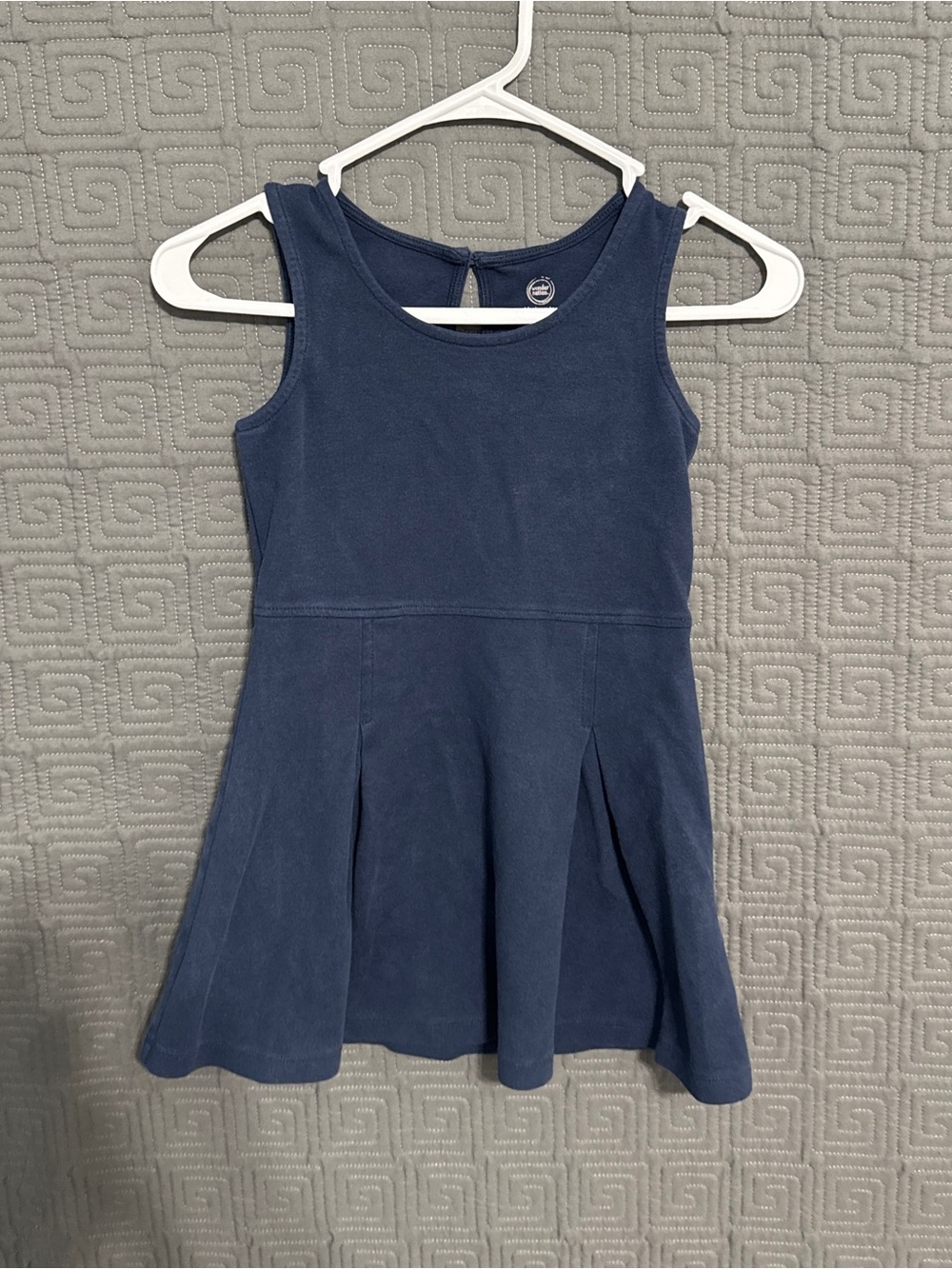 Wonder Nation School Uniform Navy Blue Pleated Jumper Dress Girls Size 6X Knit